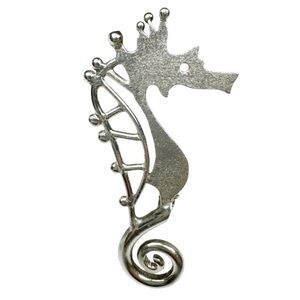 Hallmarked Scottish Silver Seahorse Brooch